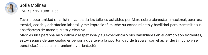 Testimonio Sofia - Formación #Bambuer - Bambu Lifestyle - Conscious Human Resources Consultancy