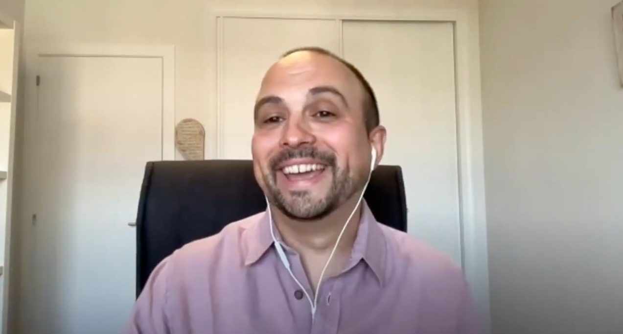 Marc en una mentoría online en directo